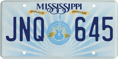 MS license plate JNQ645