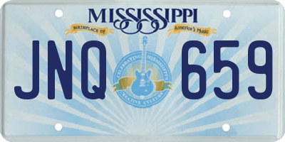 MS license plate JNQ659
