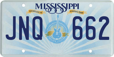 MS license plate JNQ662