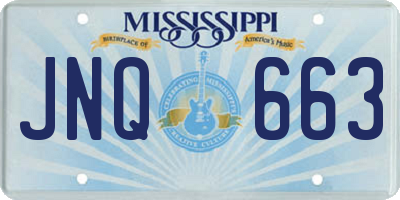 MS license plate JNQ663