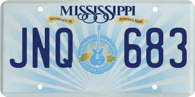 MS license plate JNQ683