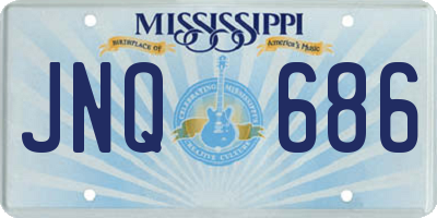 MS license plate JNQ686