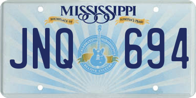 MS license plate JNQ694