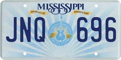 MS license plate JNQ696