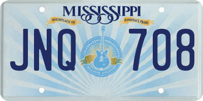 MS license plate JNQ708