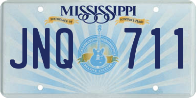 MS license plate JNQ711