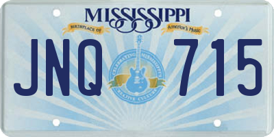 MS license plate JNQ715