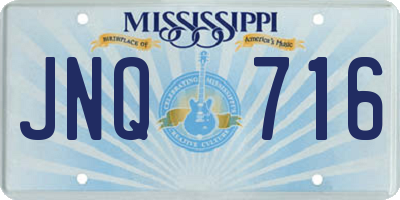MS license plate JNQ716