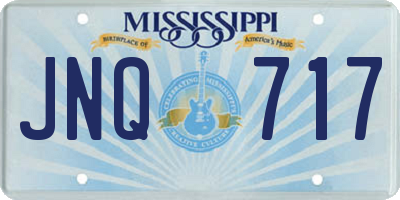 MS license plate JNQ717