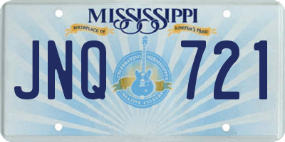 MS license plate JNQ721