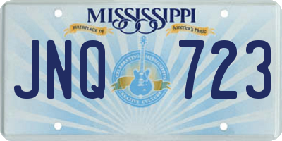 MS license plate JNQ723