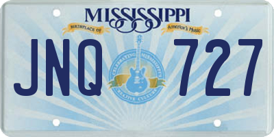 MS license plate JNQ727