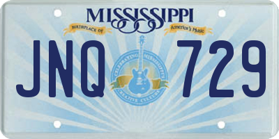 MS license plate JNQ729