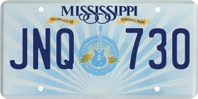 MS license plate JNQ730