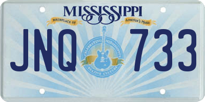 MS license plate JNQ733