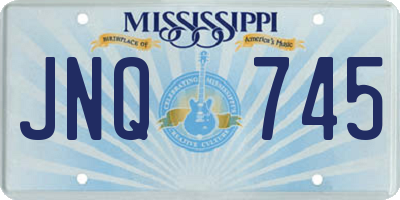 MS license plate JNQ745
