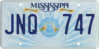 MS license plate JNQ747