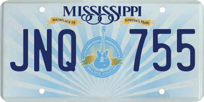 MS license plate JNQ755