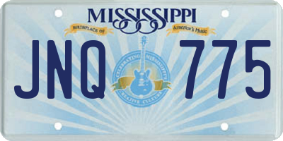 MS license plate JNQ775