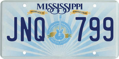 MS license plate JNQ799