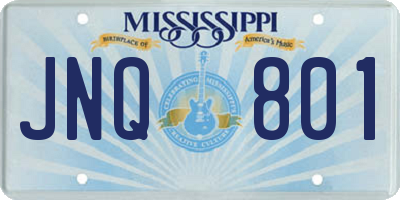 MS license plate JNQ801