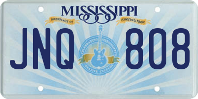 MS license plate JNQ808