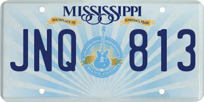 MS license plate JNQ813