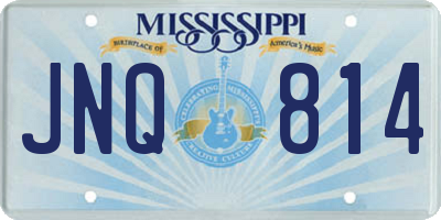 MS license plate JNQ814