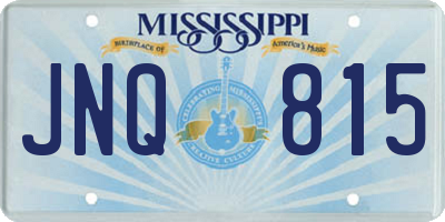 MS license plate JNQ815