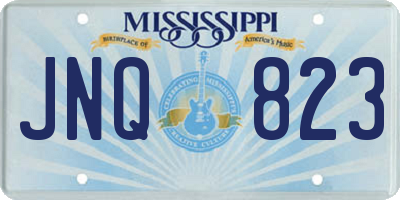 MS license plate JNQ823