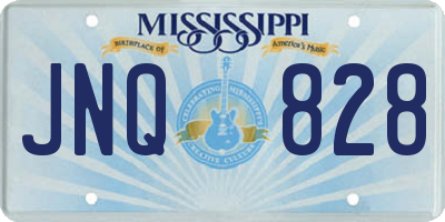 MS license plate JNQ828