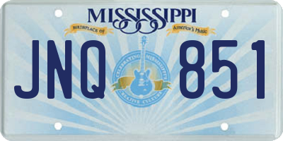 MS license plate JNQ851