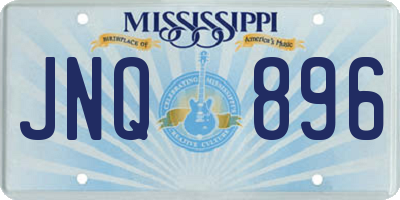 MS license plate JNQ896