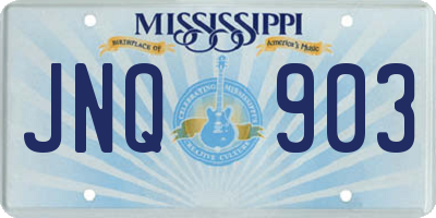 MS license plate JNQ903