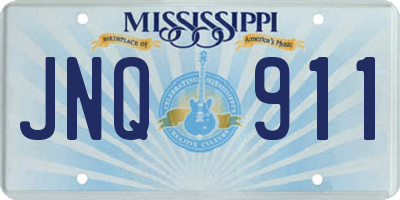 MS license plate JNQ911