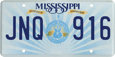 MS license plate JNQ916