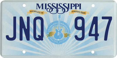 MS license plate JNQ947