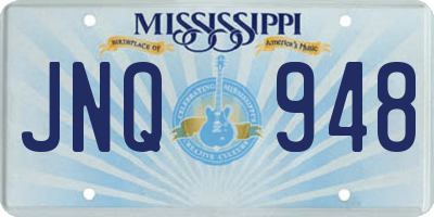 MS license plate JNQ948
