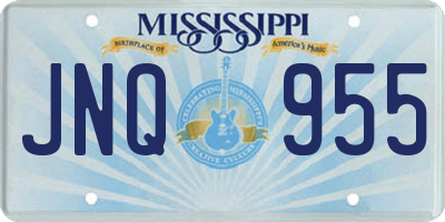 MS license plate JNQ955