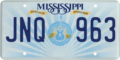 MS license plate JNQ963