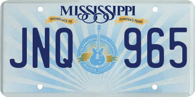 MS license plate JNQ965