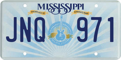 MS license plate JNQ971