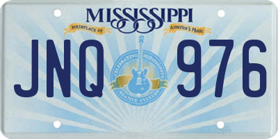 MS license plate JNQ976