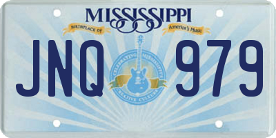 MS license plate JNQ979