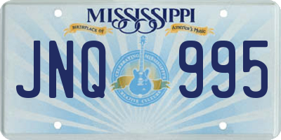 MS license plate JNQ995