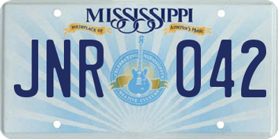 MS license plate JNR042