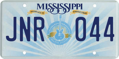 MS license plate JNR044