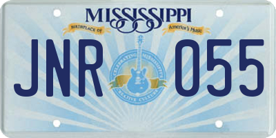 MS license plate JNR055