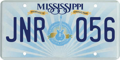 MS license plate JNR056