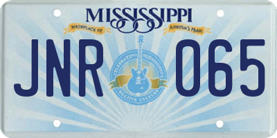 MS license plate JNR065